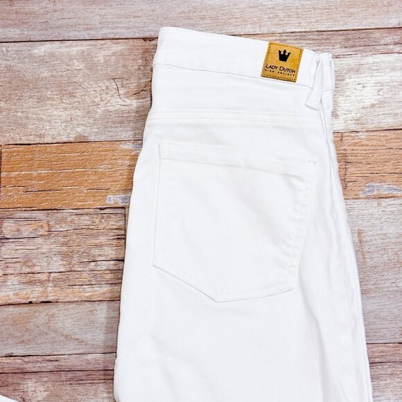 LADY DUTCH White Skinny Jeans | High-Rise Stretch Denim | Size 25 * - Picture 2 of 11